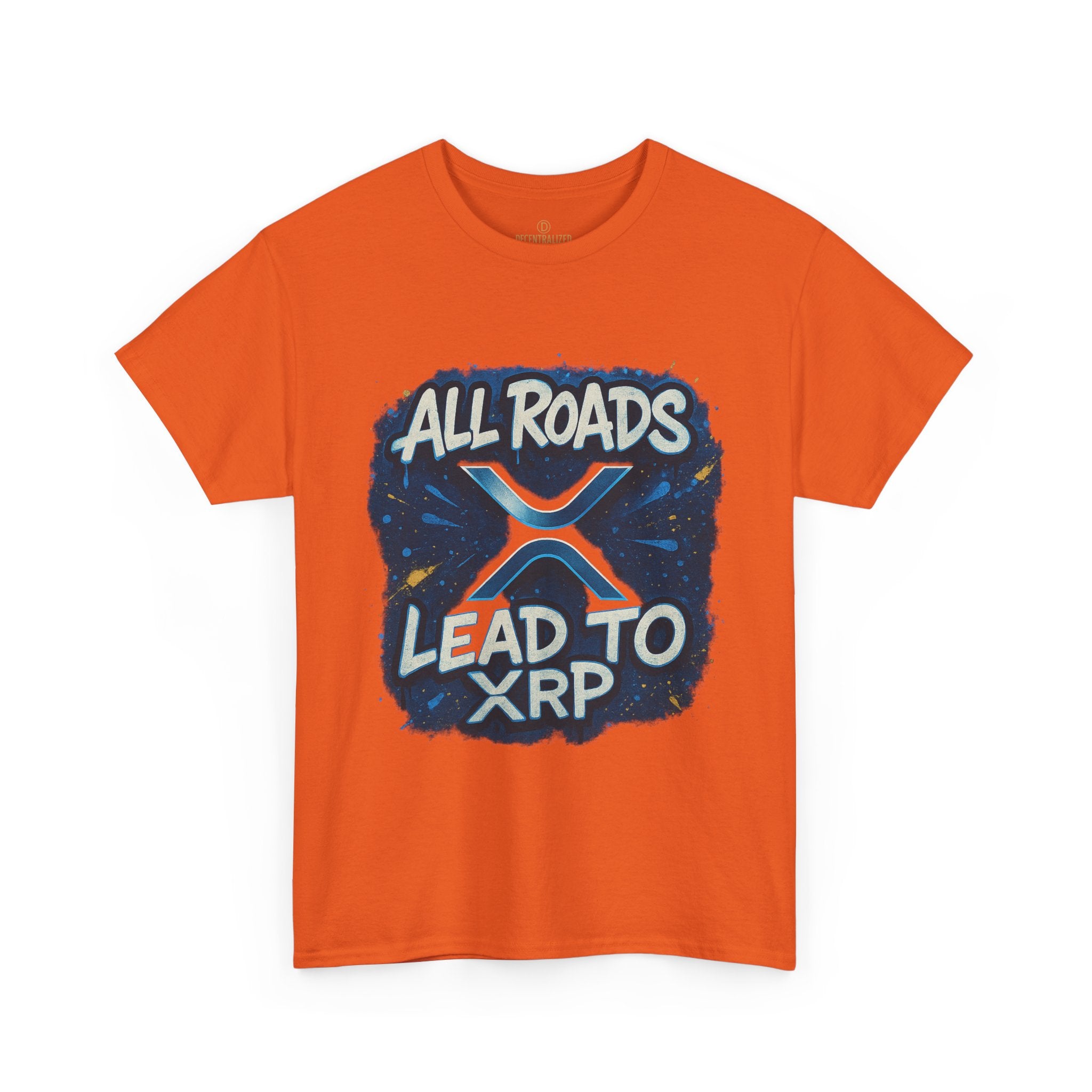 XRP Crypto T-Shirt — "All Roads Lead to XRP" Graphic Tee