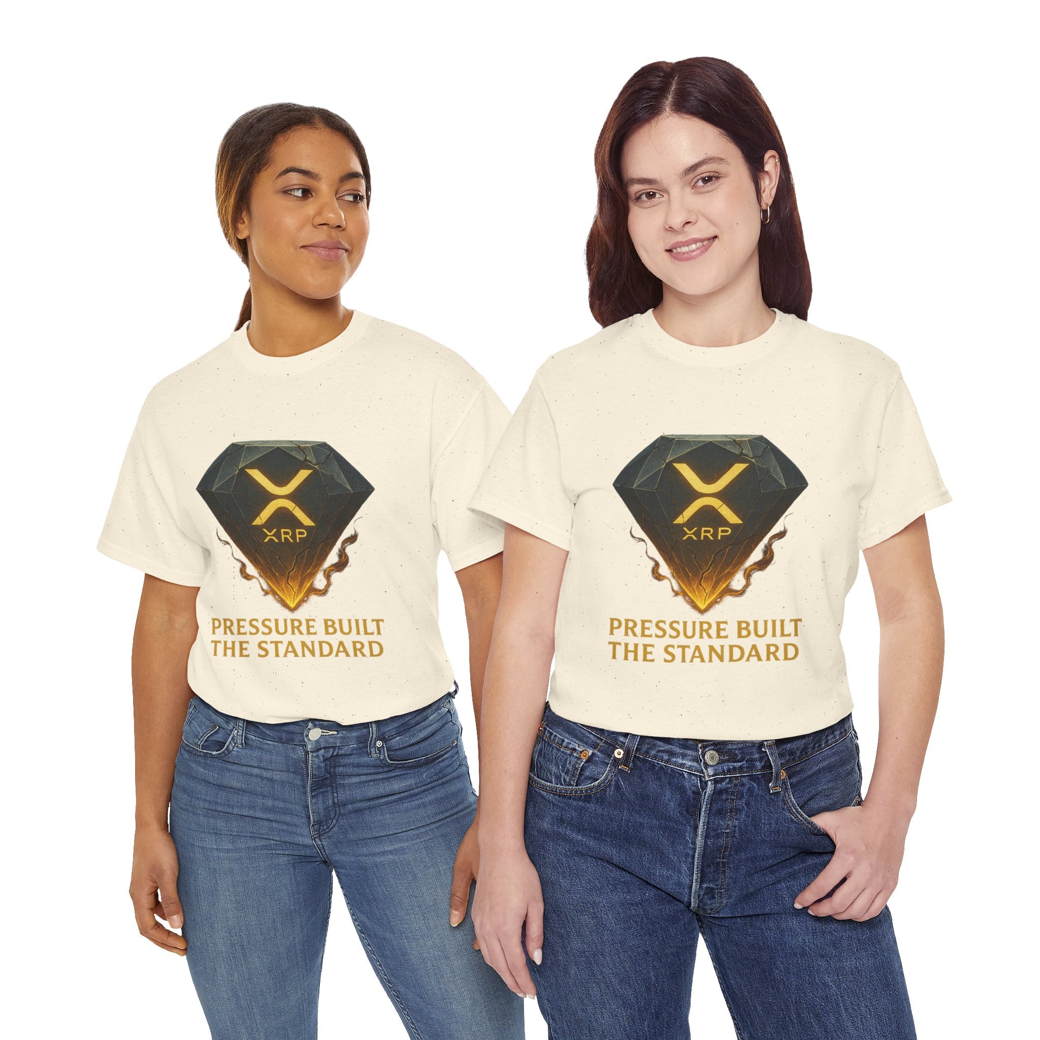 XRP Diamond Tee — "Pressure Built The Standard" Crypto Graphic T‑Shirt