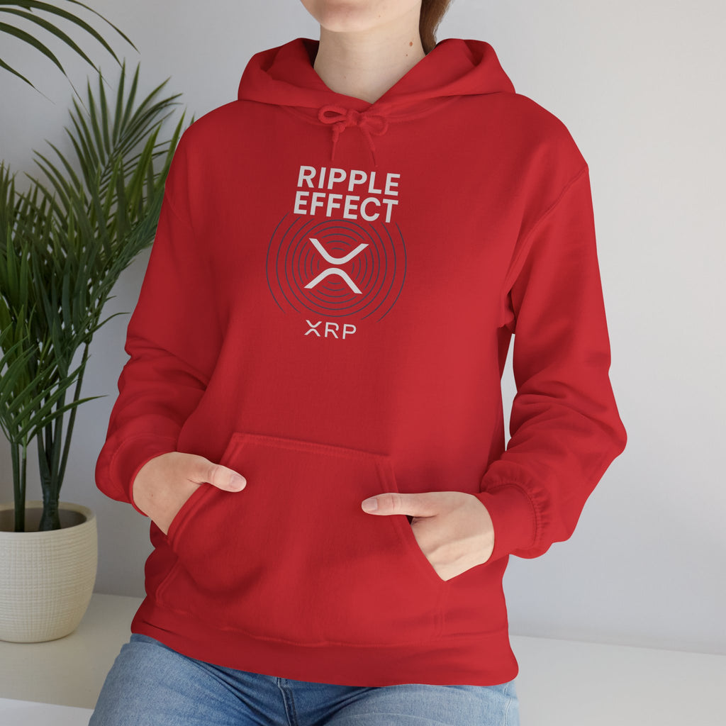 Ripple Effect Hoodie — Minimal Concentric Wave Graphic Sweatshirt