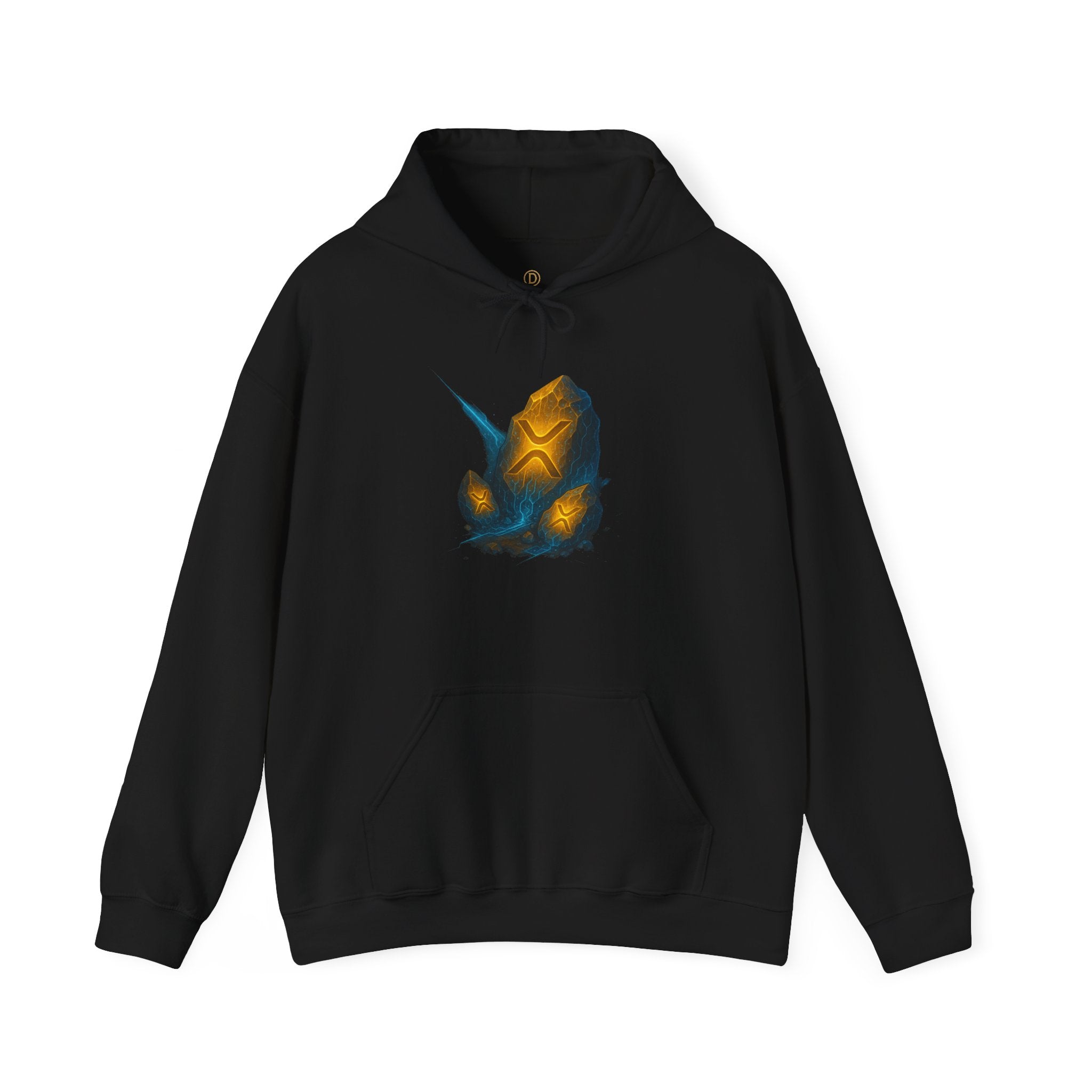 Rune Stone Hoodie — Glowing Mystic Rock Graphic Hooded Sweatshirt