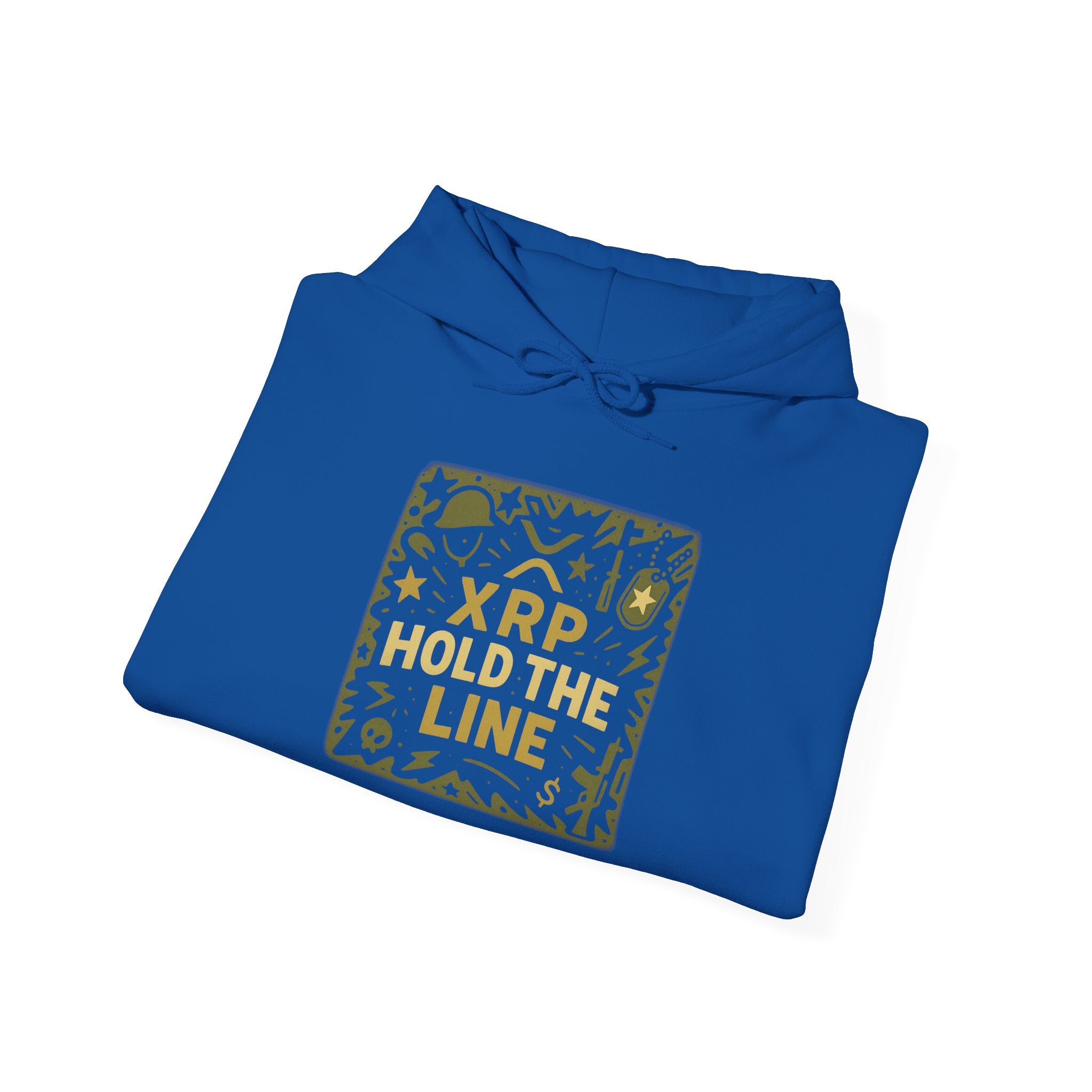 XRP Hold The Line Hoodie — Crypto Supporter Graphic Hooded Sweatshirt