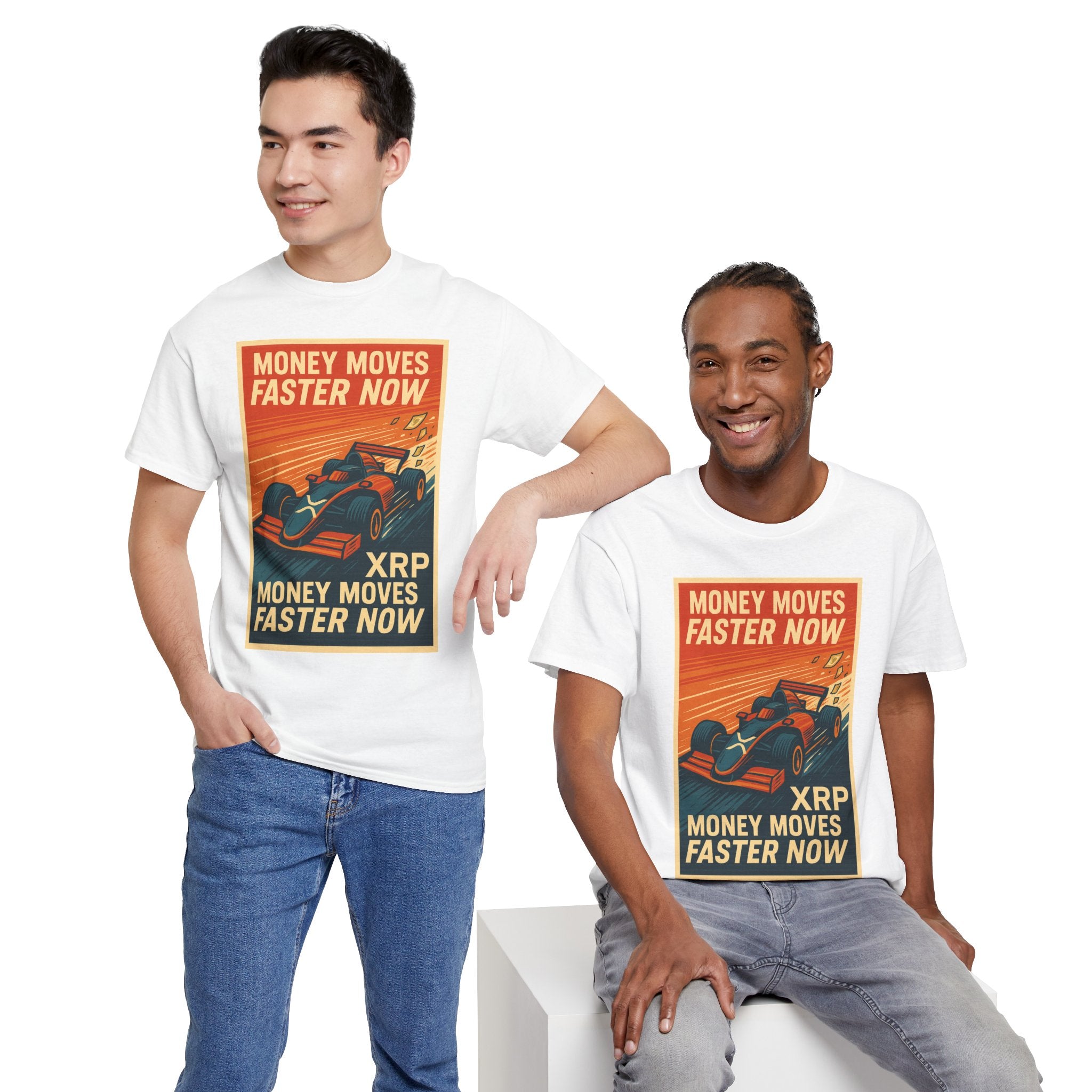XRP 'Money Moves Faster Now' Racing Tee — Crypto Enthusiast T-Shirt