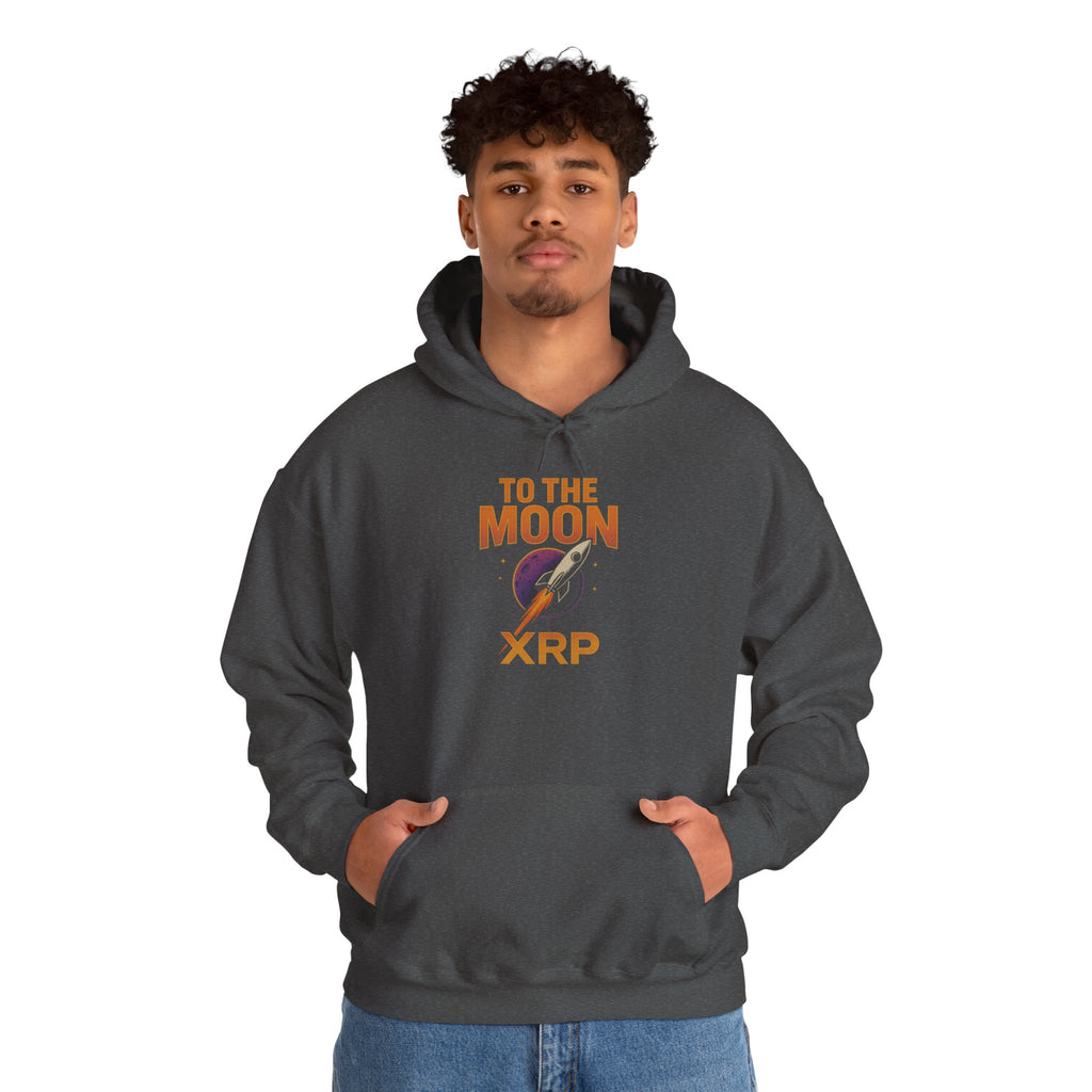 XRP To The Moon Hoodie — Crypto Investor Graphic Sweatshirt