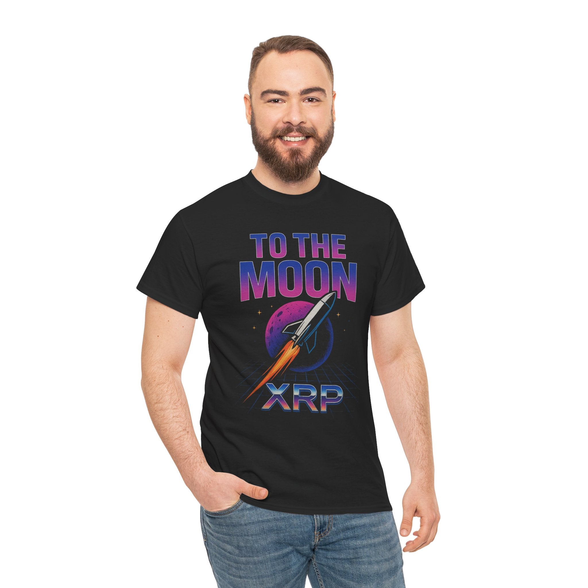 XRP 'To The Moon' T-Shirt — Crypto Investor Rocket Tee