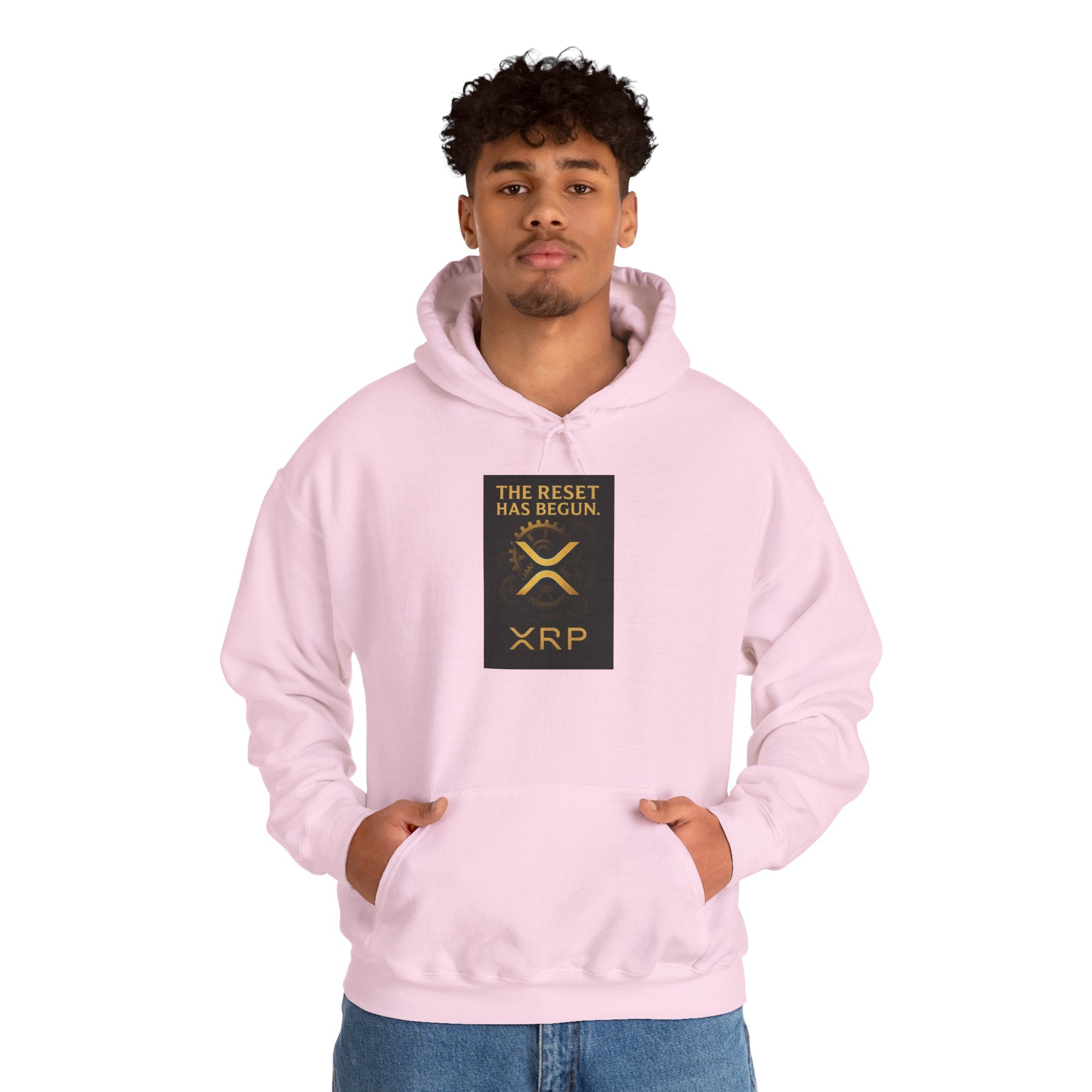 XRP Hoodie — "The Reset Has Begun" Crypto Logo Pullover
