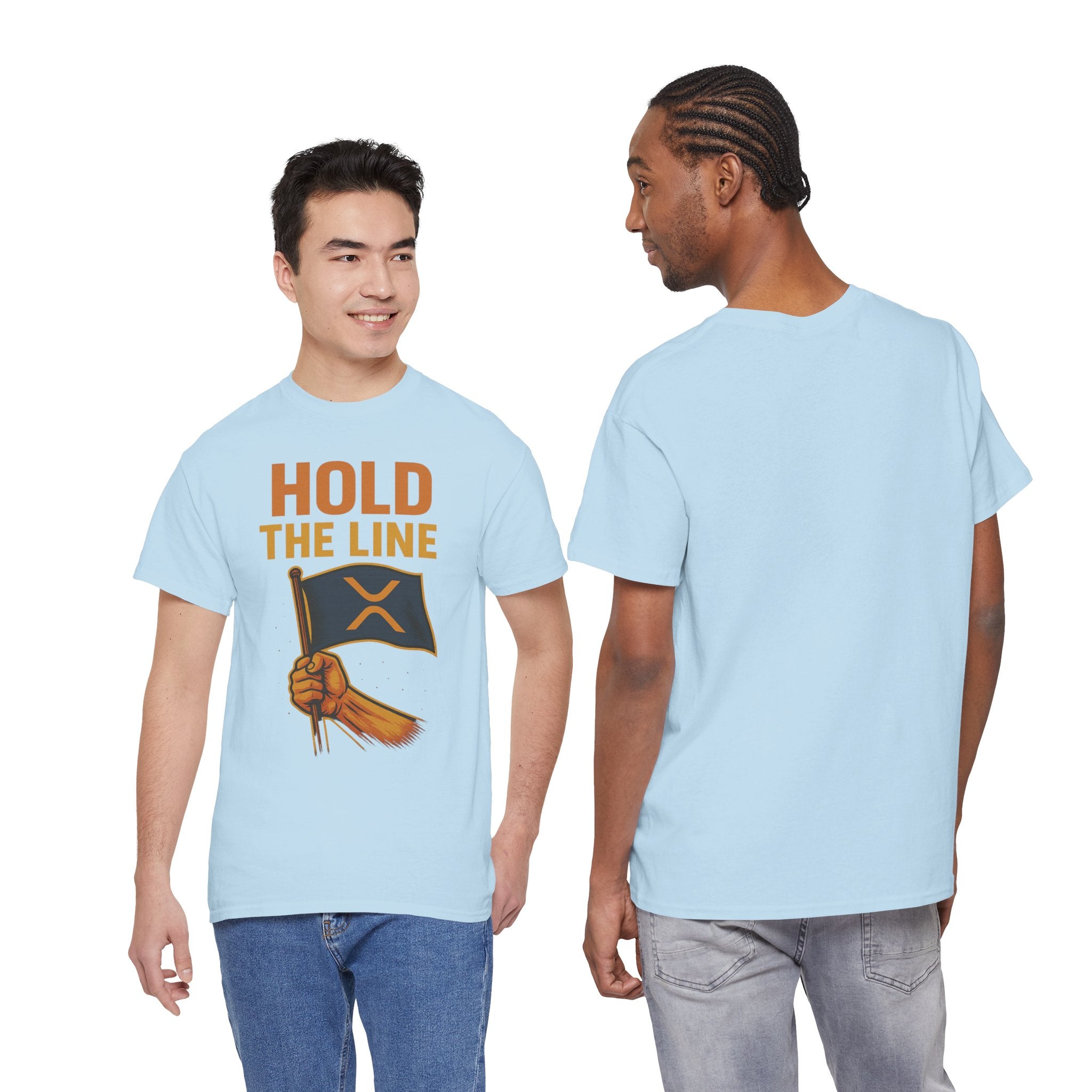 Hold The Line Tee — Bold Flag Graphic Cryptocurrency XRP Shirt