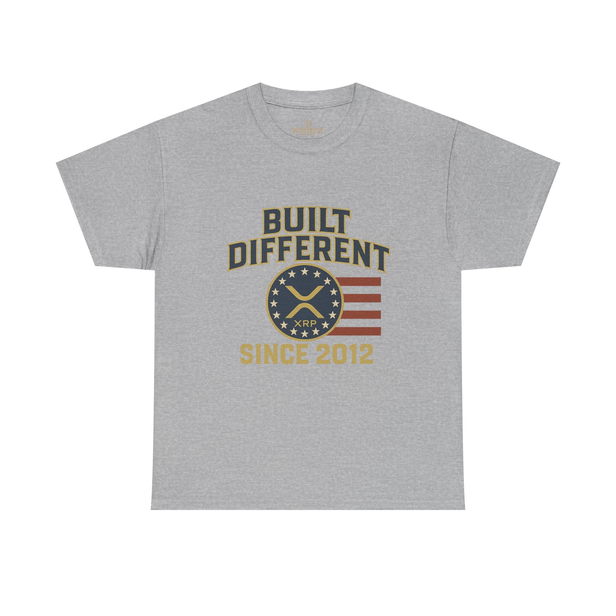 Built Different Since 2012 T-Shirt — American Flag Vintage Crew Tee
