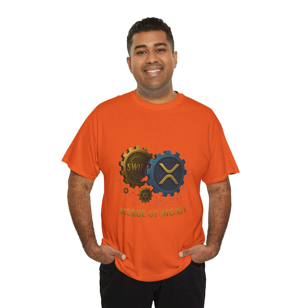 Merge of Money Tee - Cryptocurrency Gears XRP & SWI Crypto T-Shirt