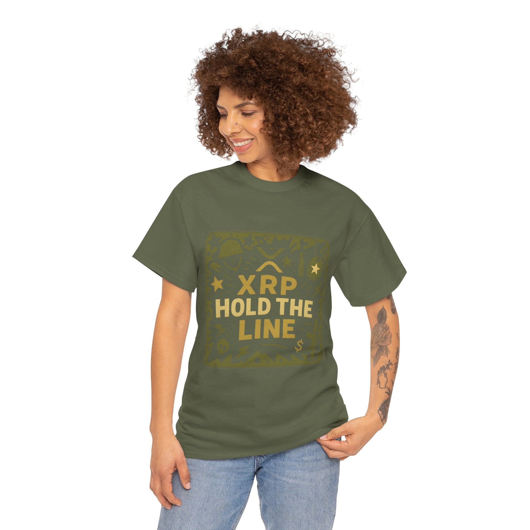 T-Shirt — XRP Hold The Line Crypto Graphic Tee
