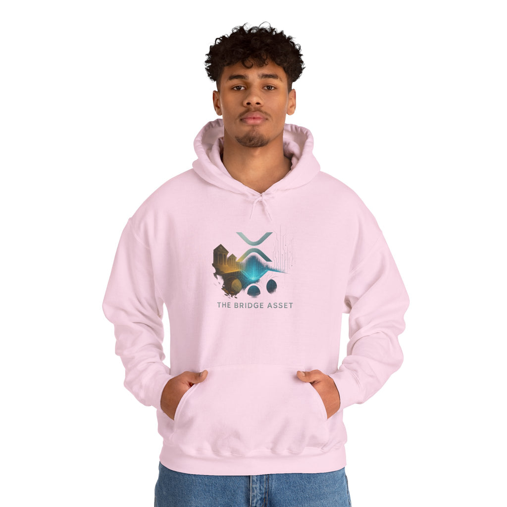 Bridge Asset Logo Hoodie — Minimal Crypto XRP Design