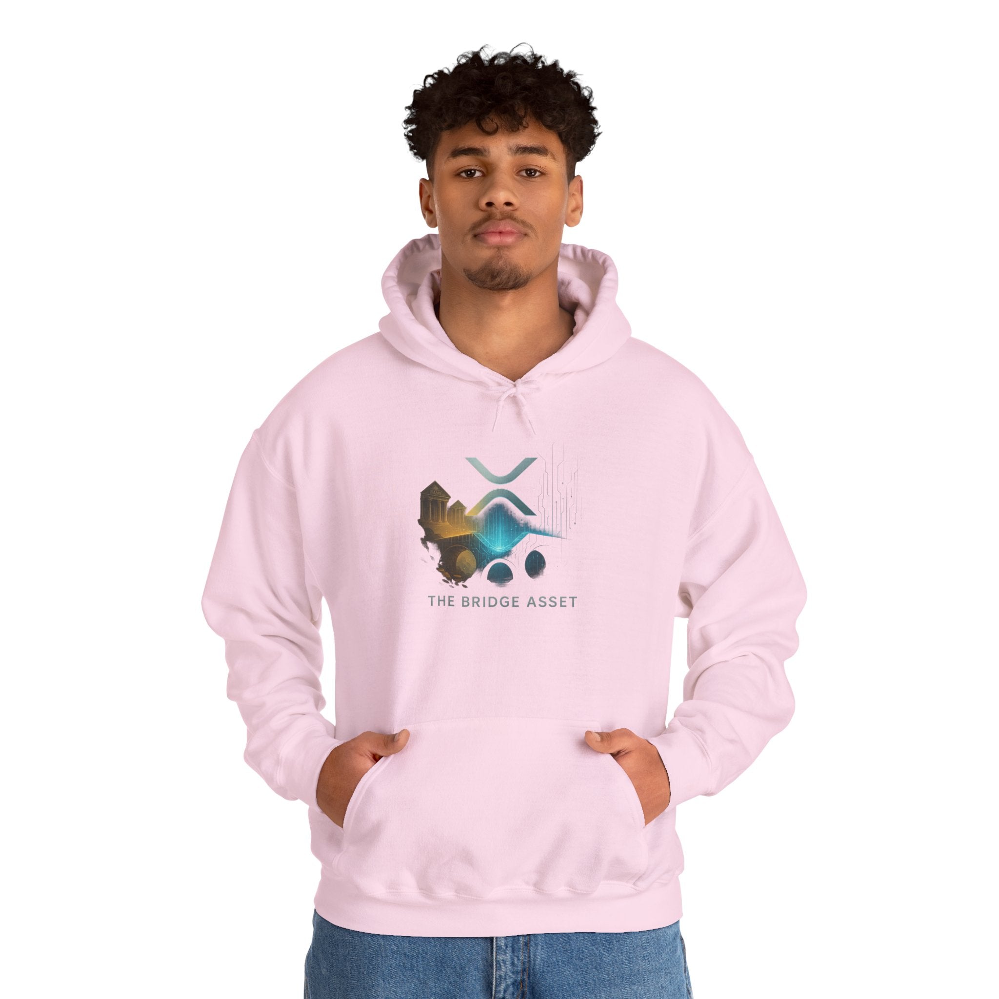 Bridge Asset Logo Hoodie — Minimal Crypto XRP Design