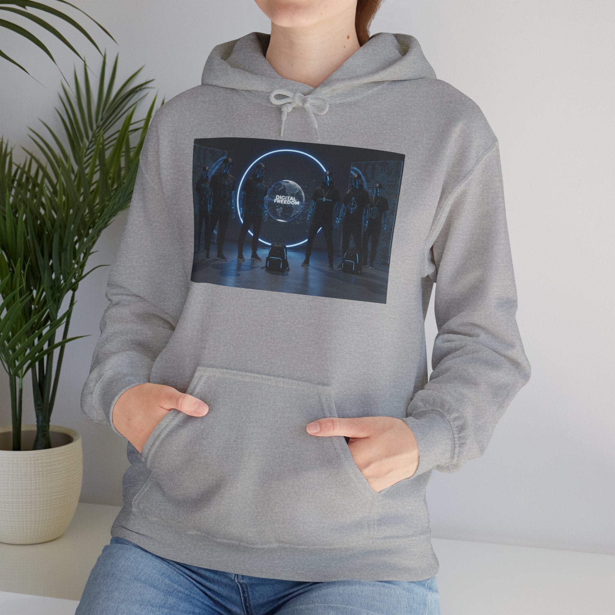 Futuristic Neon Portal Hoodie – Cyberpunk Sci‑Fi Crew Graphic Sweatshirt