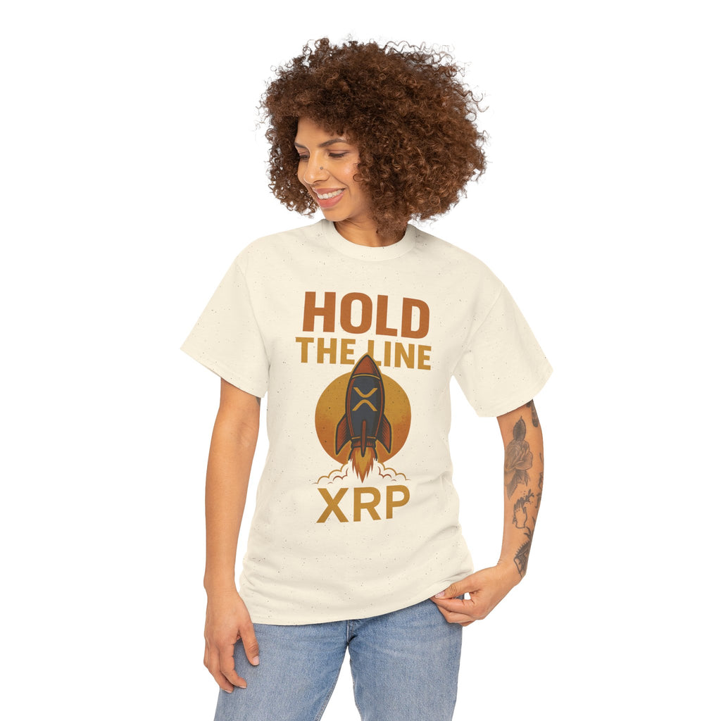 XRP Hold The Line Rocket Tee — Crypto Investor T‑Shirt