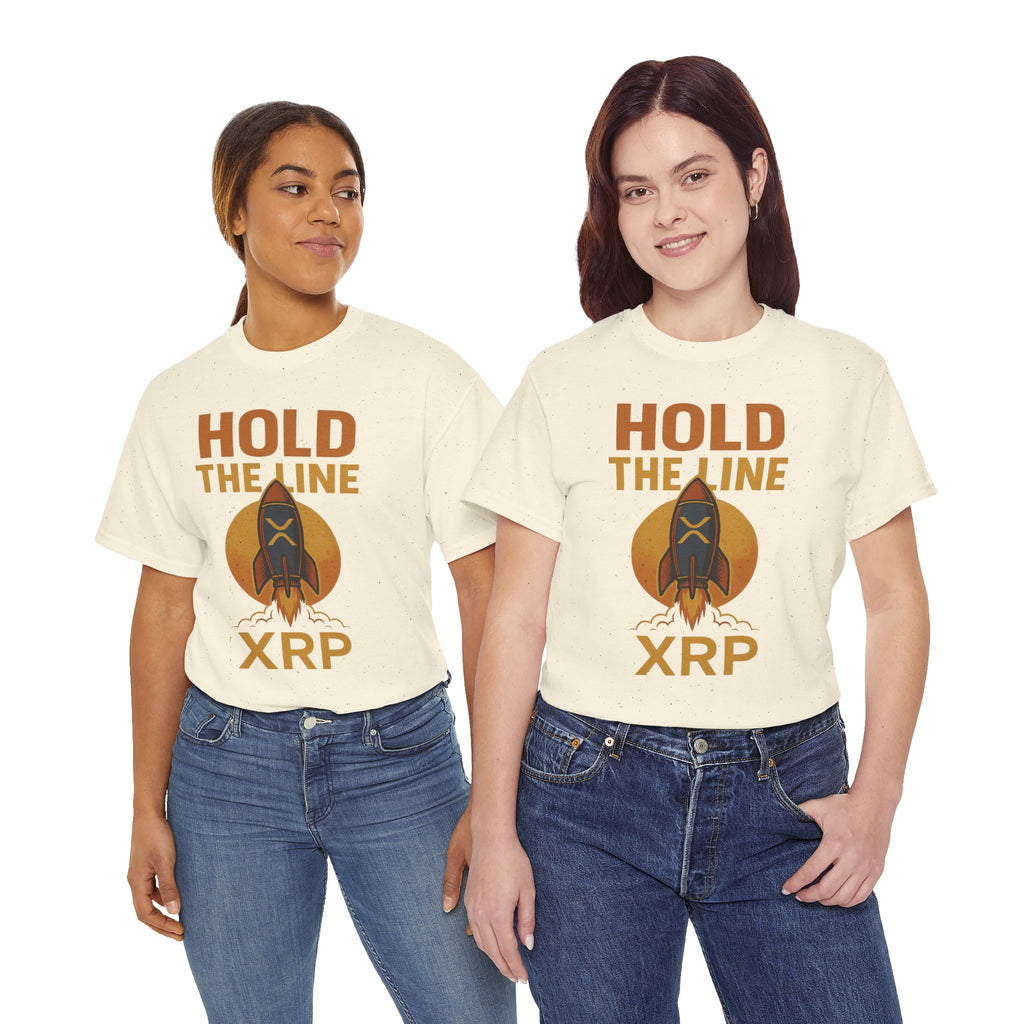 XRP Hold The Line Rocket Tee — Crypto Investor T‑Shirt