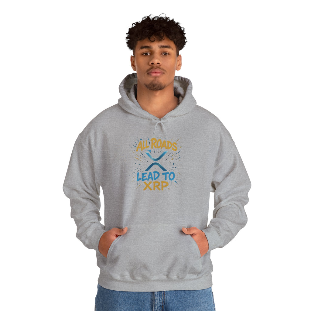 All Roads Lead to XRP Hoodie – Crypto Investor Pullover