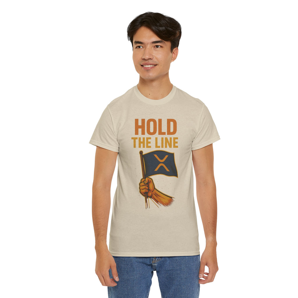 Hold The Line Tee — Bold Flag Graphic Cryptocurrency XRP Shirt