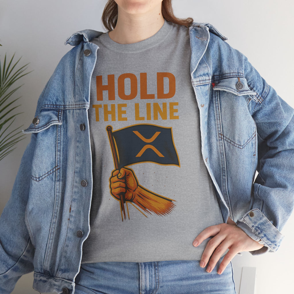 Hold The Line Tee — Bold Flag Graphic Cryptocurrency XRP Shirt