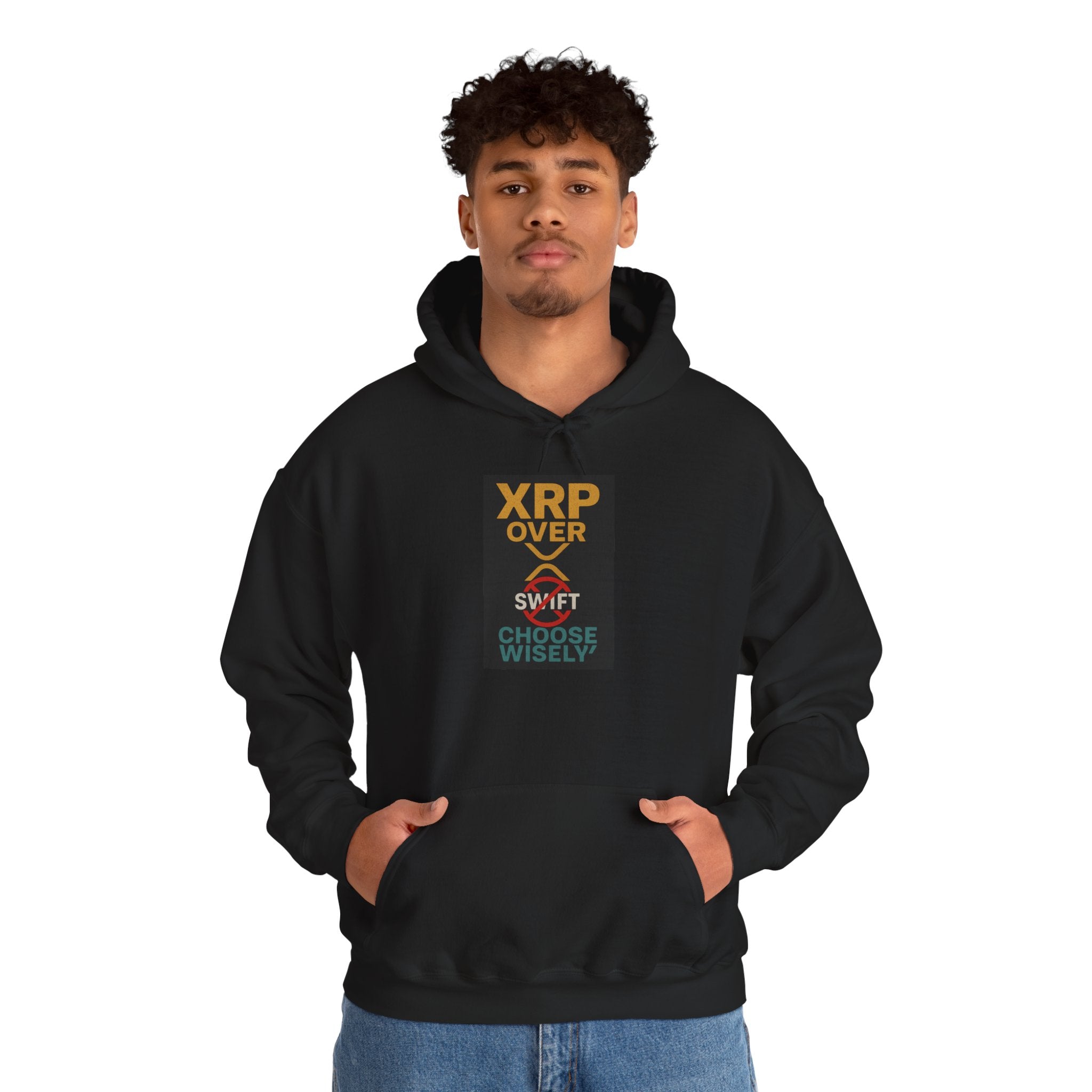 XRP Over Swift Hoodie - "Choose Wisely" Crypto Advocacy Sweatshirt