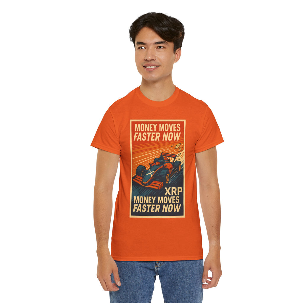 XRP 'Money Moves Faster Now' Racing Tee — Crypto Enthusiast T-Shirt