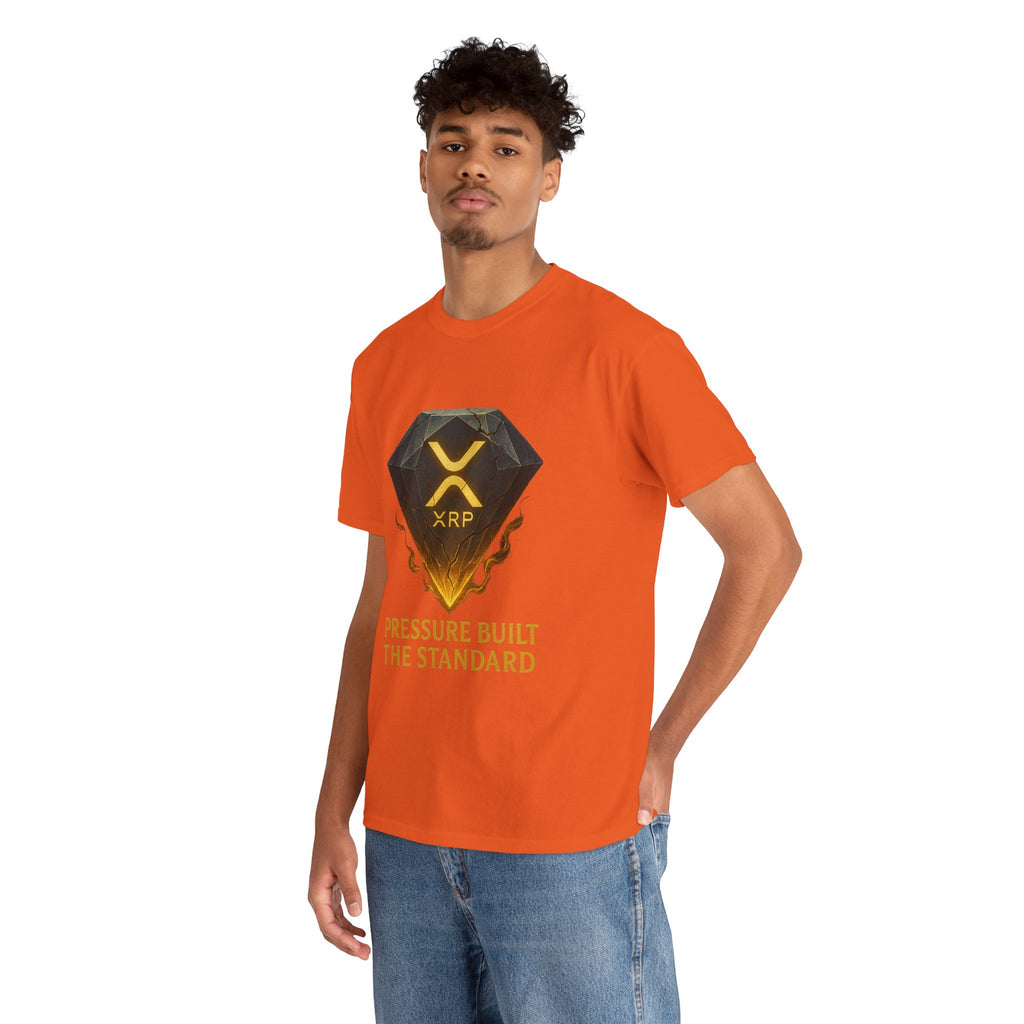 XRP Diamond Tee — "Pressure Built The Standard" Crypto Graphic T‑Shirt