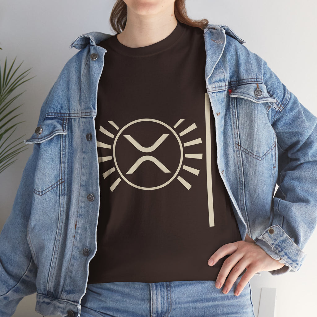 XRP Sun Logo T‑Shirt — Minimal Crypto Ripple Tee