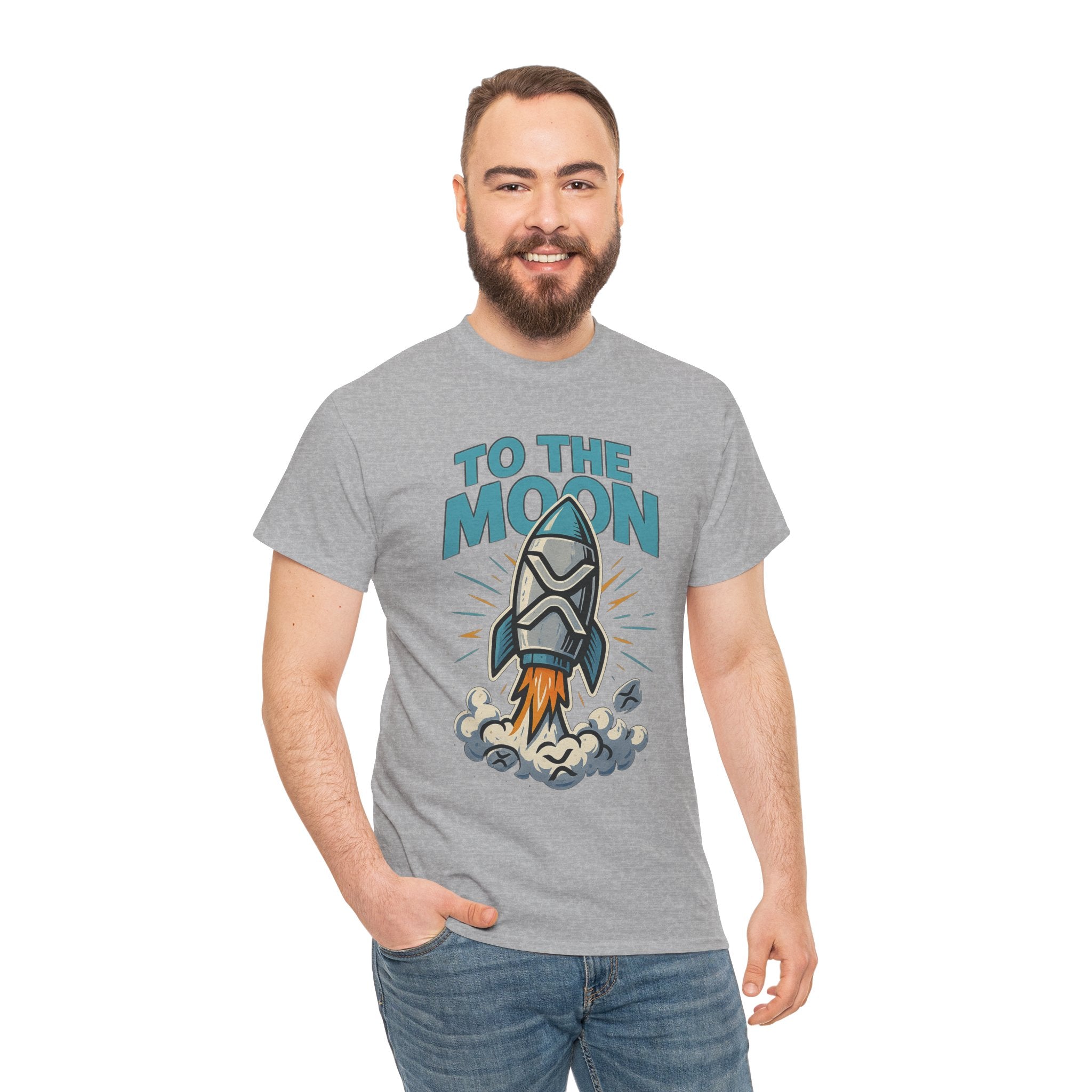 To The Moon Rocket T-Shirt — Space Graphic Tee for Crypto & Space Enthusiasts