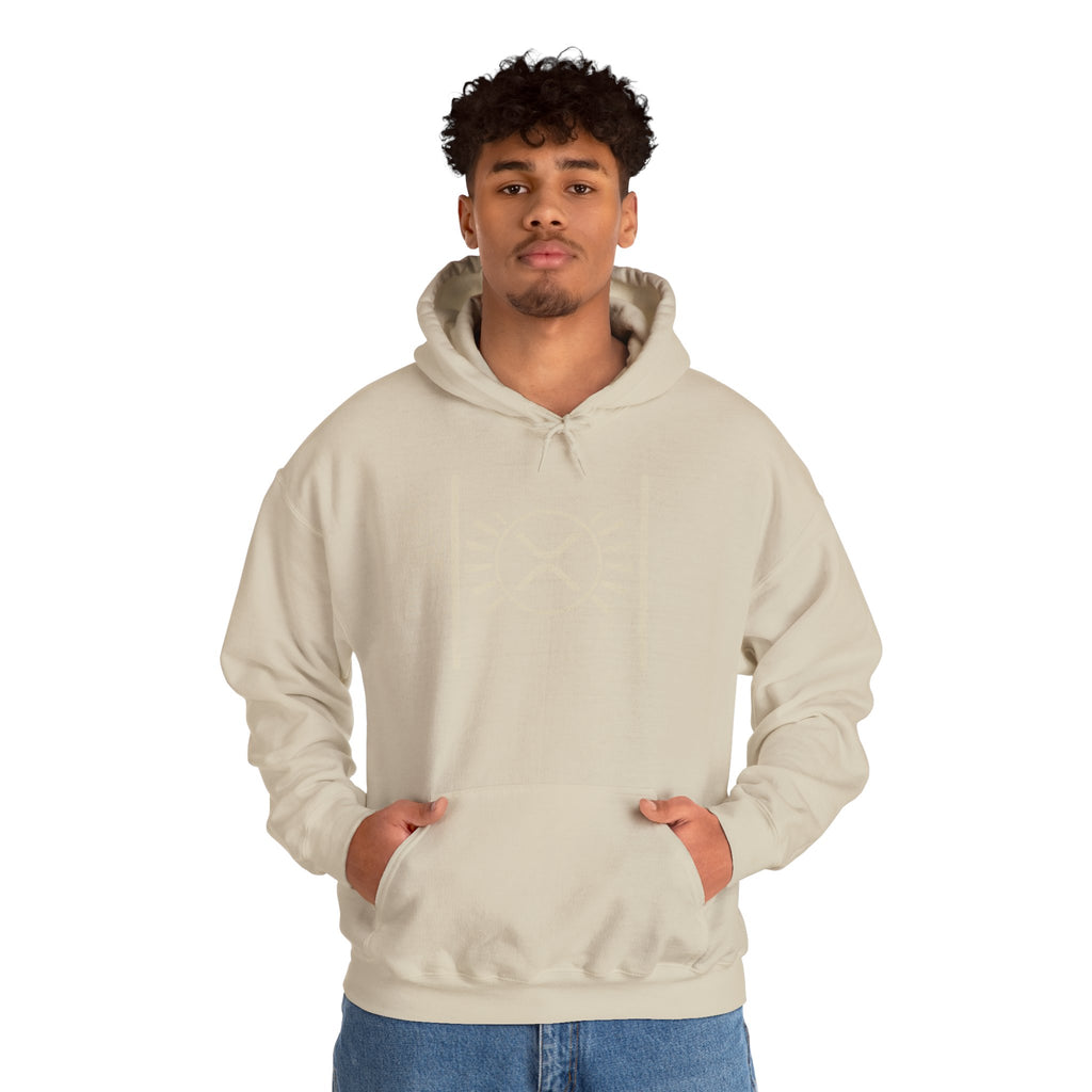 XRP Minimalist Logo Hoodie — Crypto Sun Symbol Sweatshirt