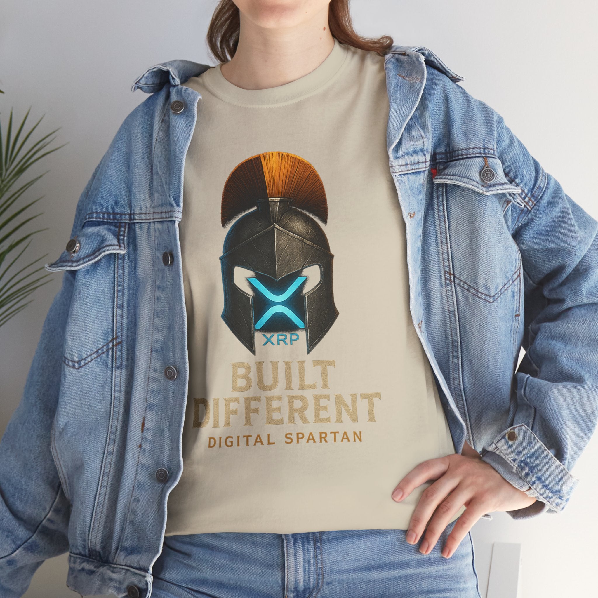 Built Different Spartan Tee — Digital Spartan XRP Crypto T-Shirt