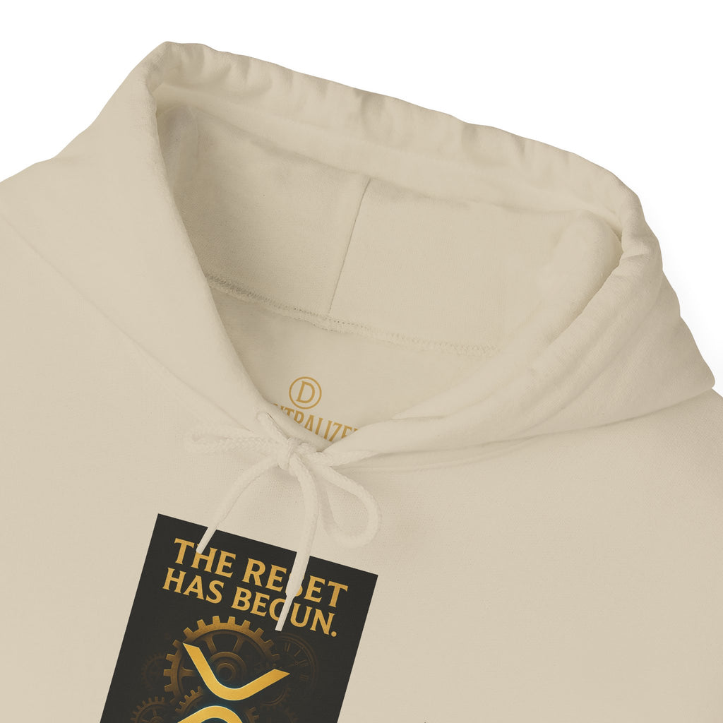 XRP Hoodie — "The Reset Has Begun" Crypto Logo Pullover