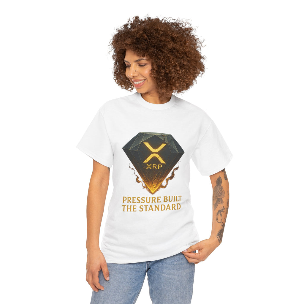 XRP Diamond Tee — "Pressure Built The Standard" Crypto Graphic T‑Shirt
