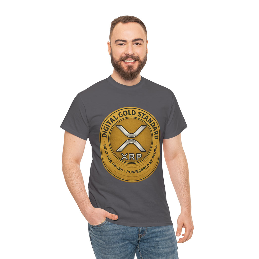 XRP Digital Gold Tee – Cryptocurrency Logo Shirt