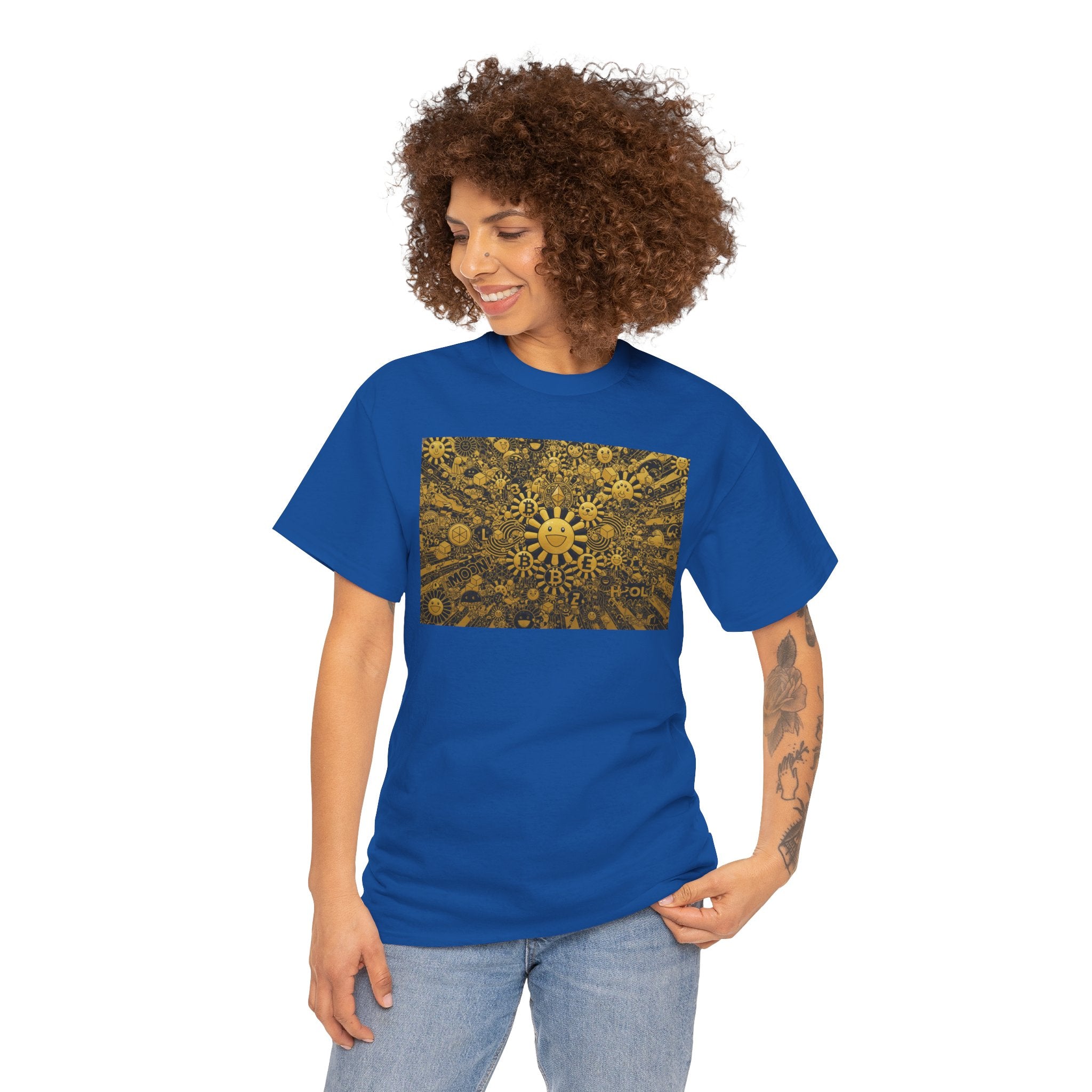 Sunflower Burst T‑Shirt — Golden Sunflower Pattern Tee