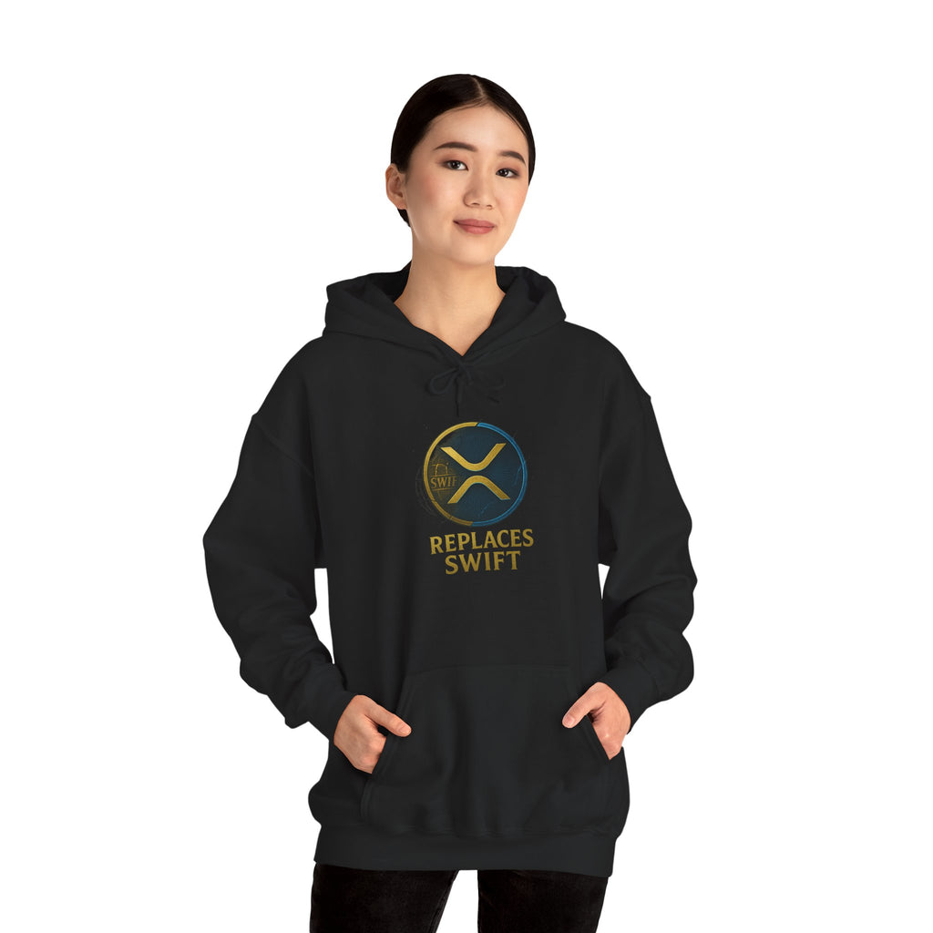 Crypto Logo Hoodie — "Replaces Swift" Ripples Design