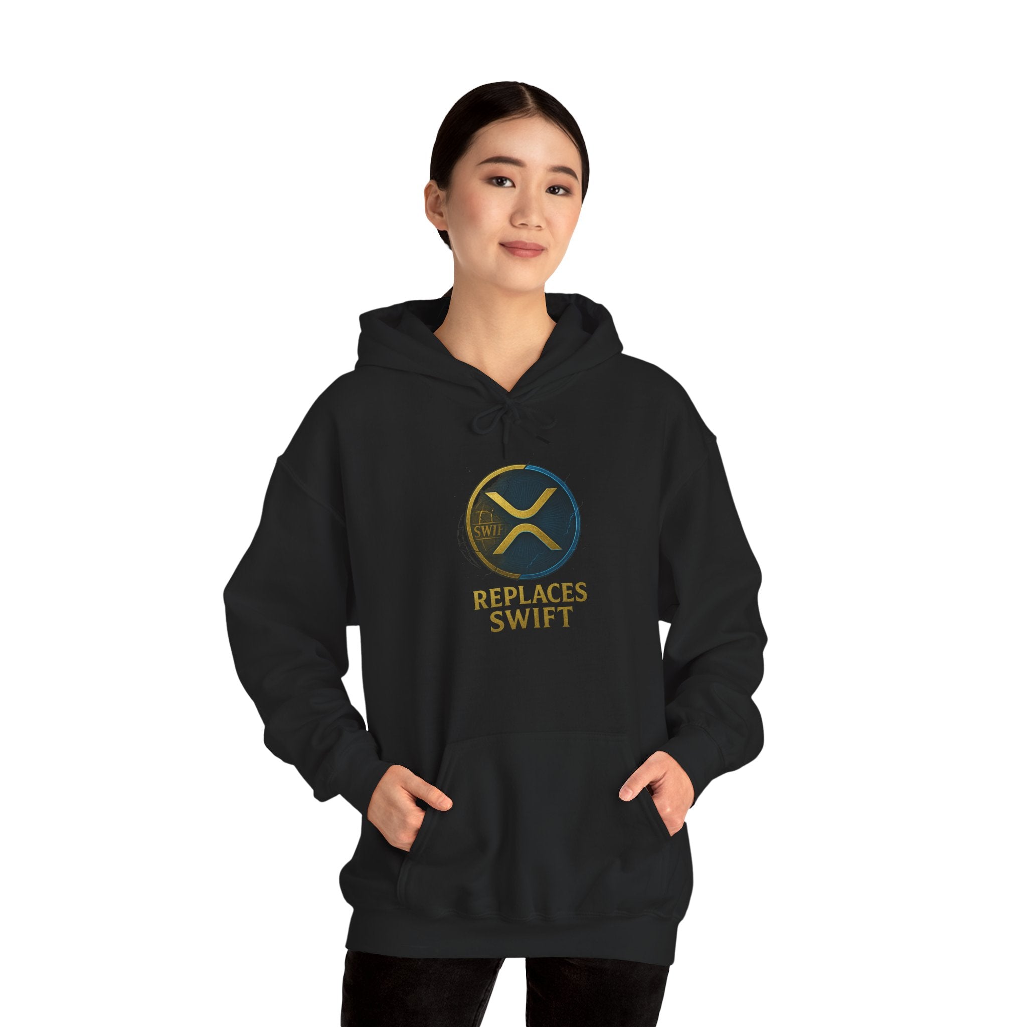 Crypto Logo Hoodie — "Replaces Swift" Ripples Design