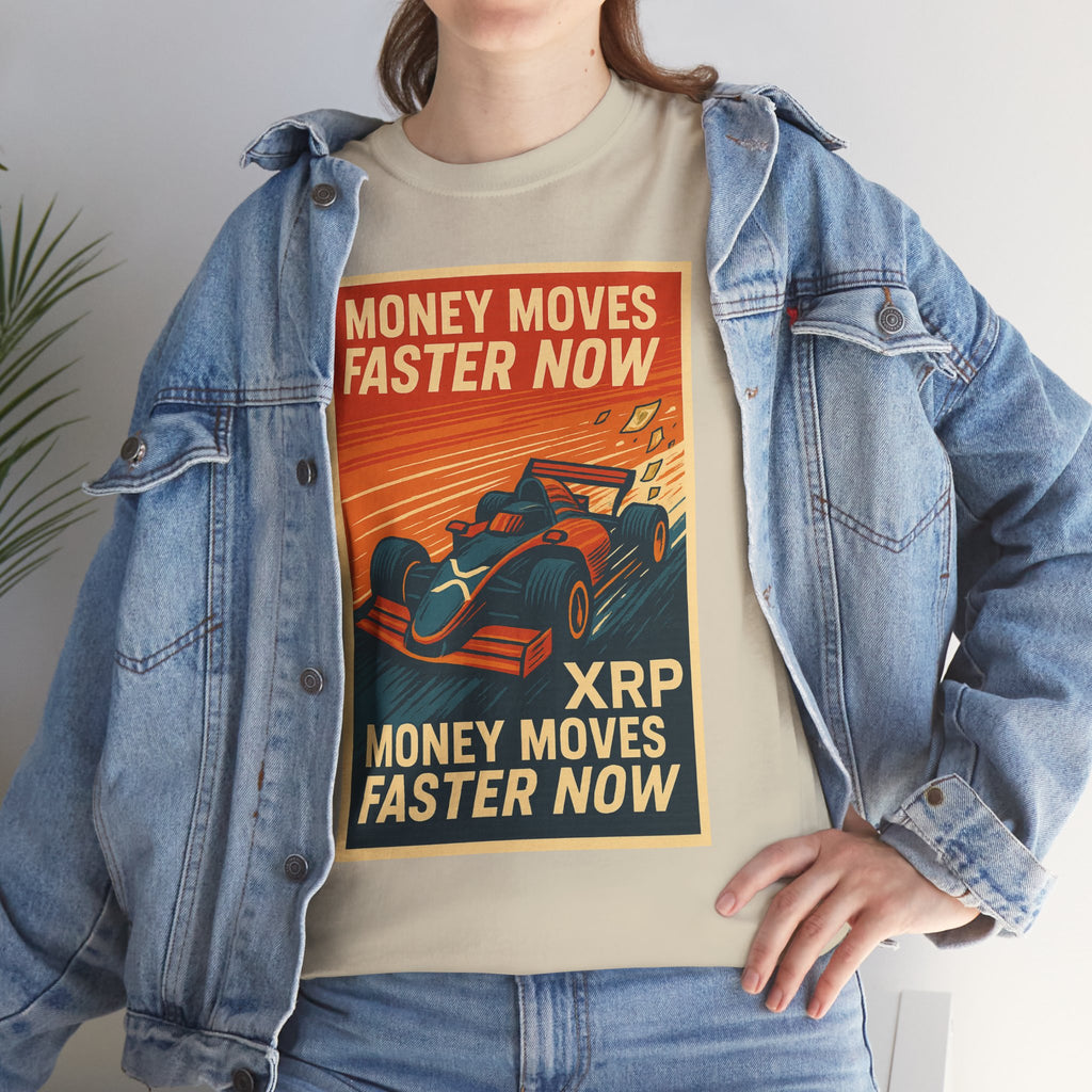 XRP 'Money Moves Faster Now' Racing Tee — Crypto Enthusiast T-Shirt