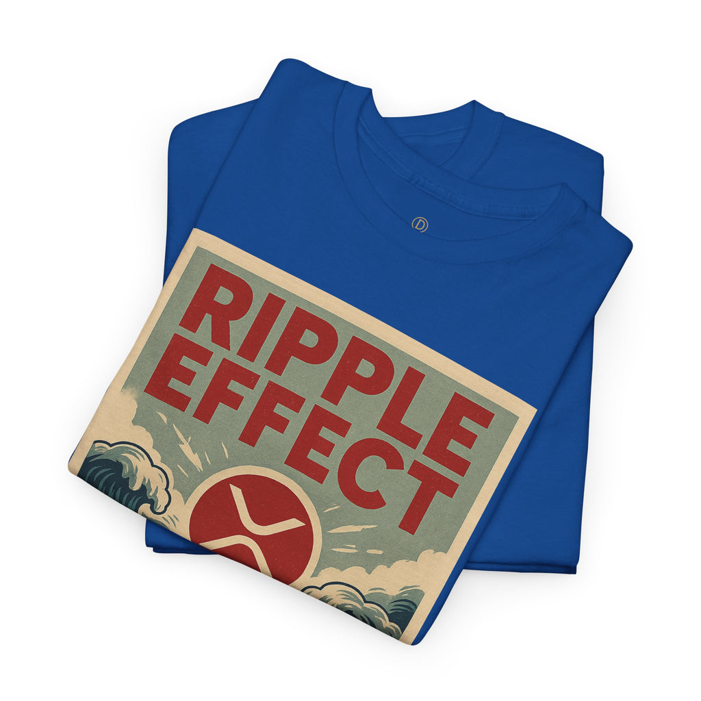 Ripple Effect Tee — Vintage Wave XRP Crypto Graphic T-Shirt