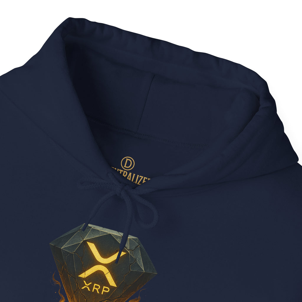 XRP Crypto Hoodie — "Pressure Built The Standard" Logo Pullover
