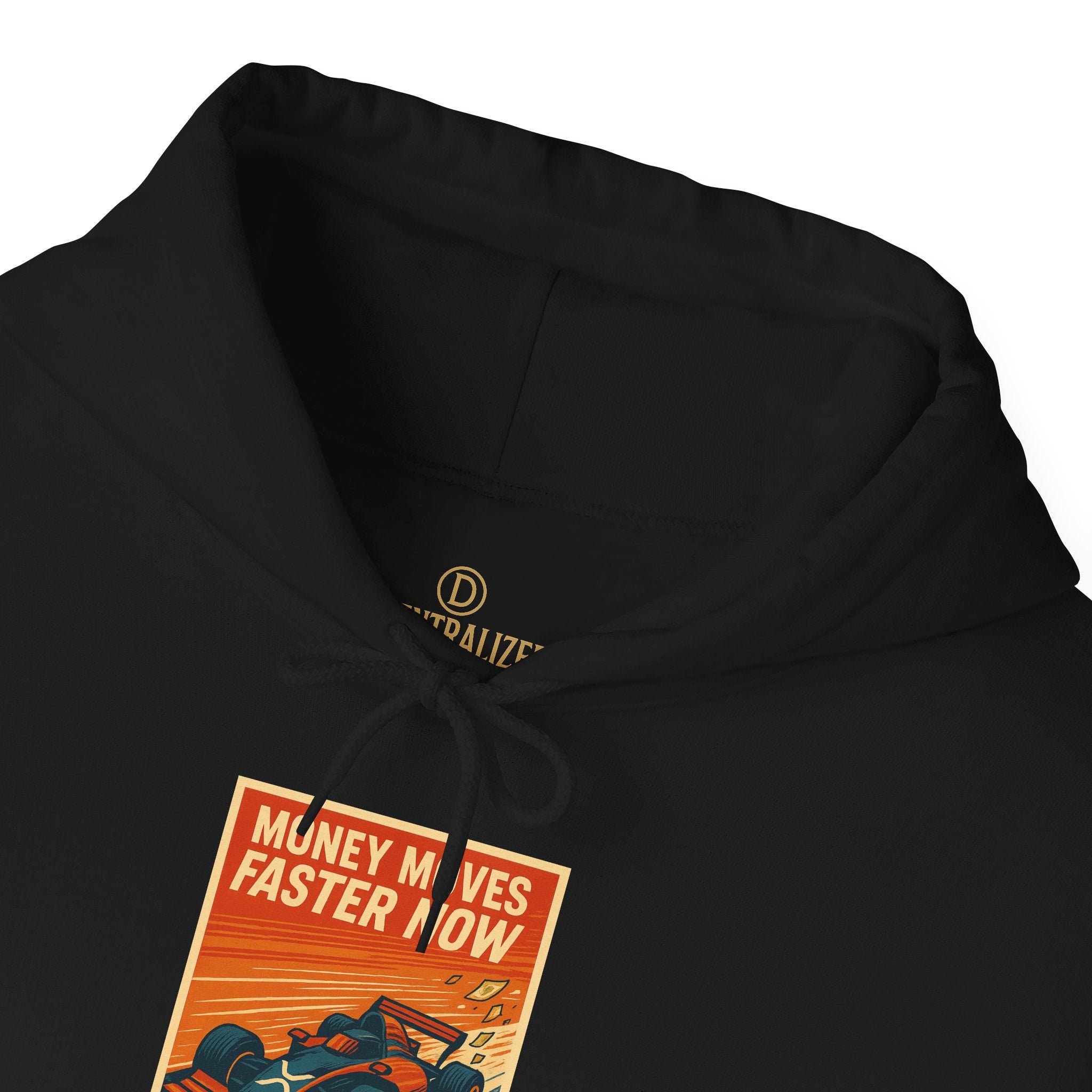 XRP 'Money Moves Faster Now' Hoodie – Crypto Retro Graphic Pullover