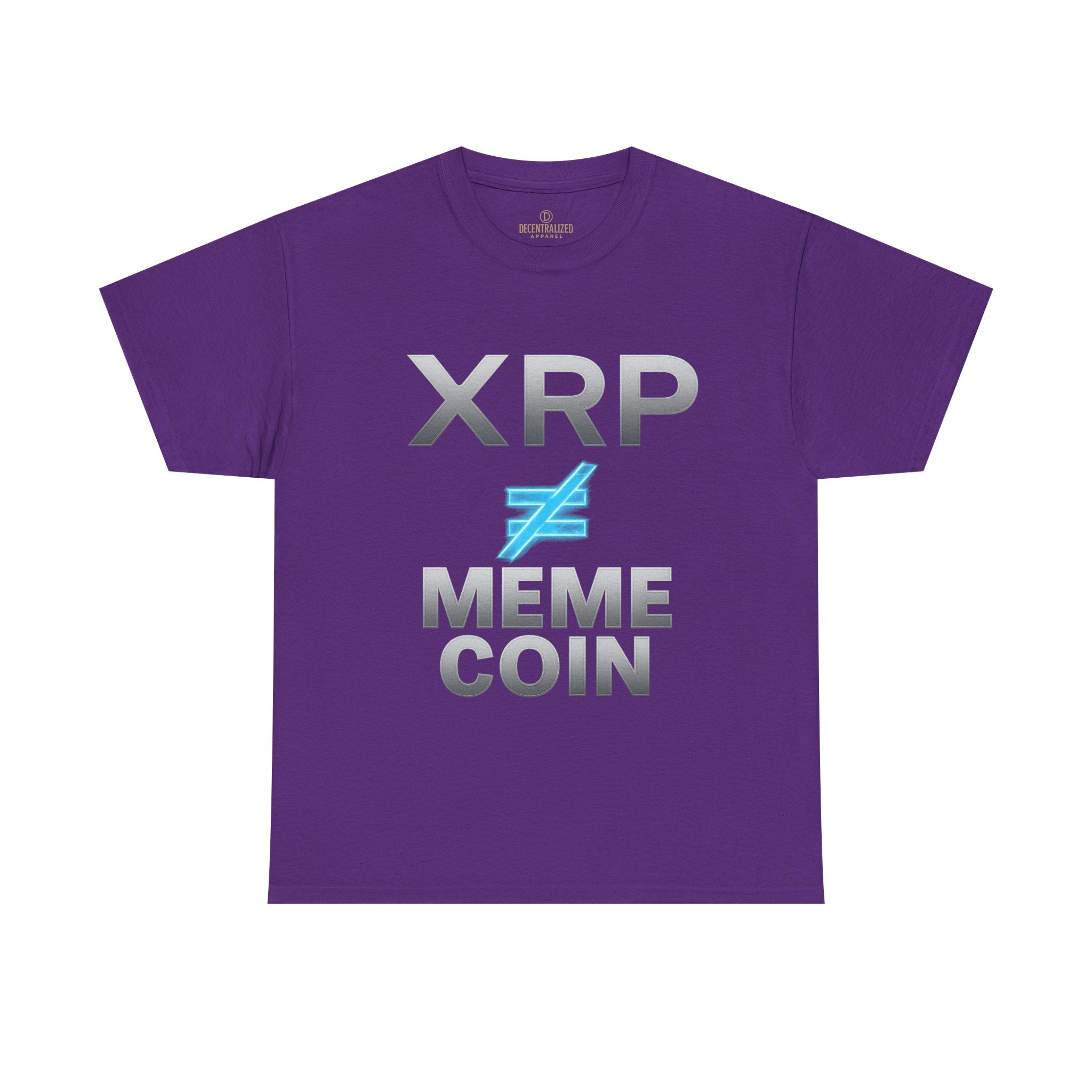XRP ≠ Meme Coin T-Shirt — Crypto Investor Statement Tee