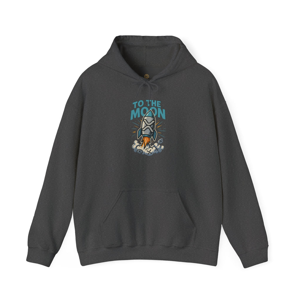 Hoodie — 'To The Moon' Rocket Graphic Pullover