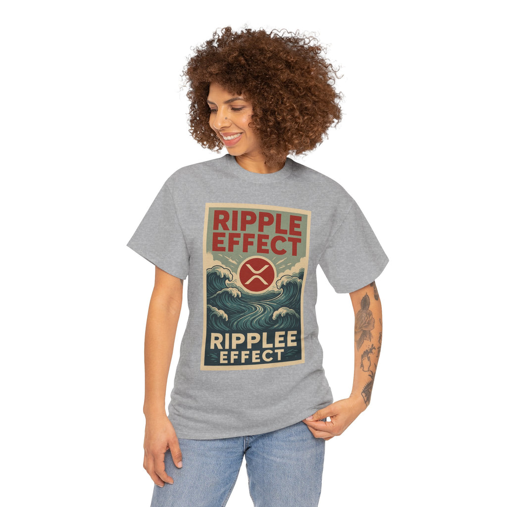 Ripple Effect Tee — Vintage Wave XRP Crypto Graphic T-Shirt