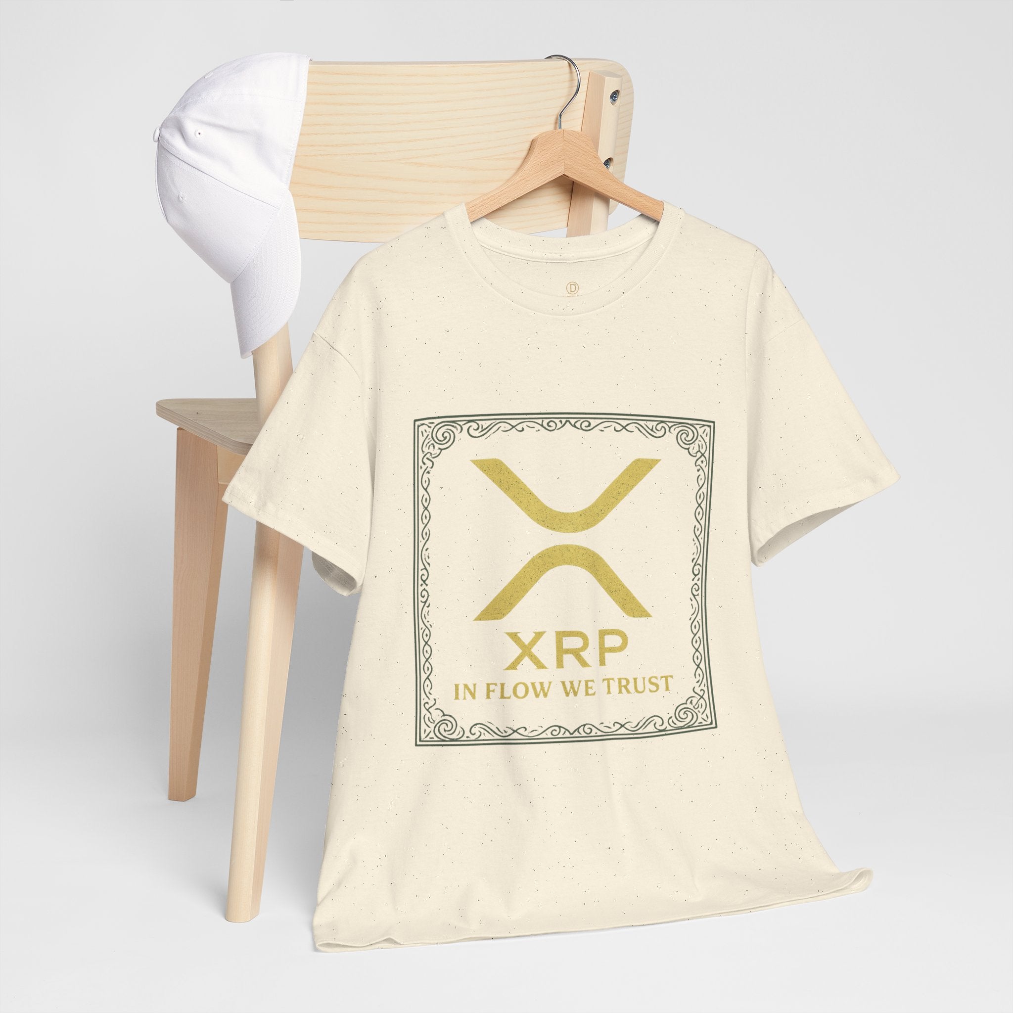 XRP Logo T-Shirt — "In Flow We Trust" Crypto Tee for Ripple Fans