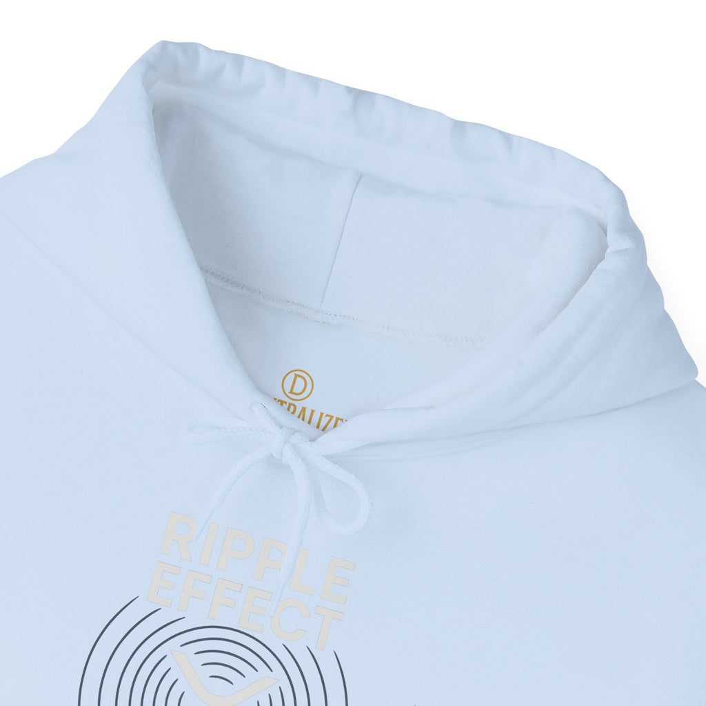 Ripple Effect Hoodie — Minimal Concentric Wave Graphic Sweatshirt