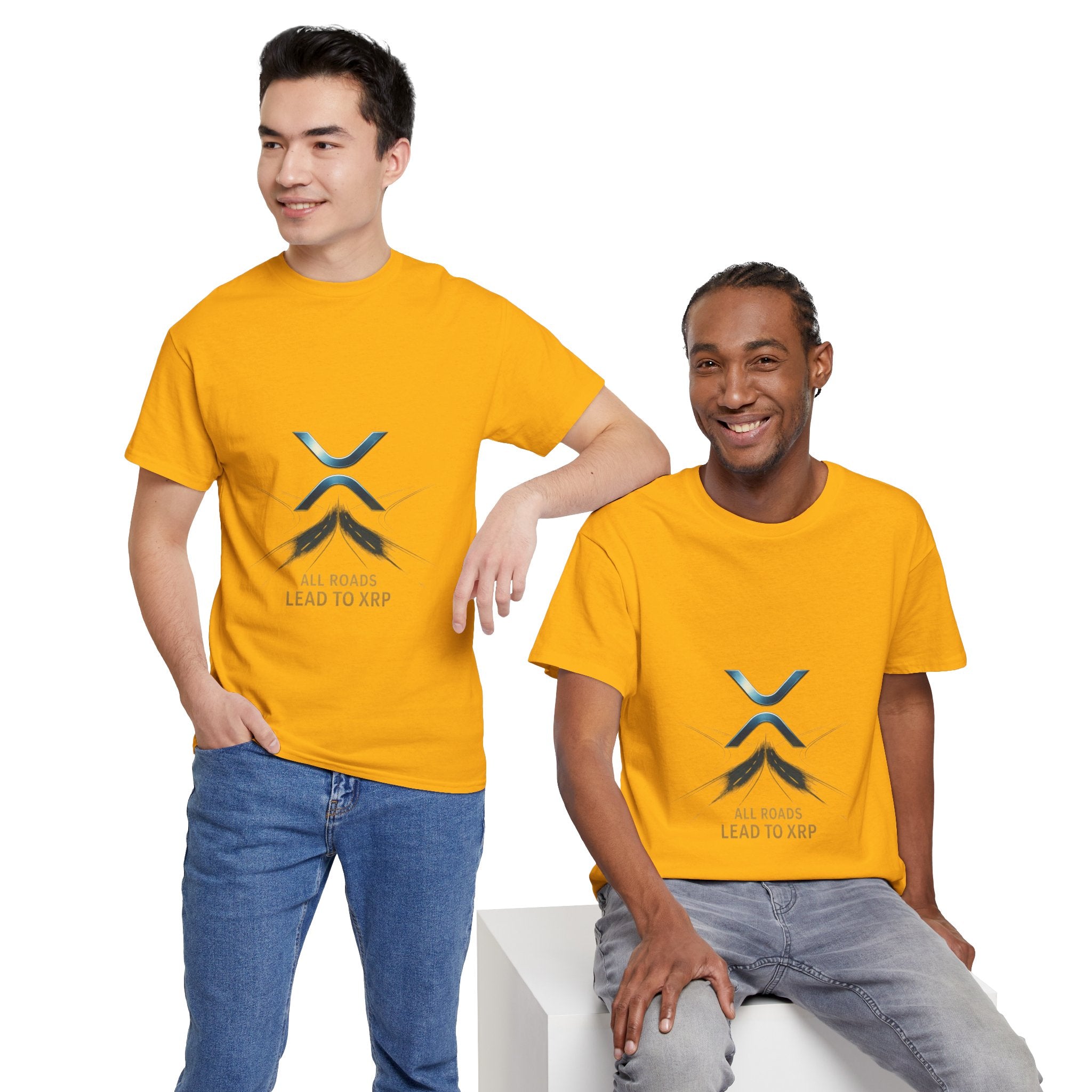 All Roads Lead to XRP T-Shirt — Crypto Ripple Logo Tee