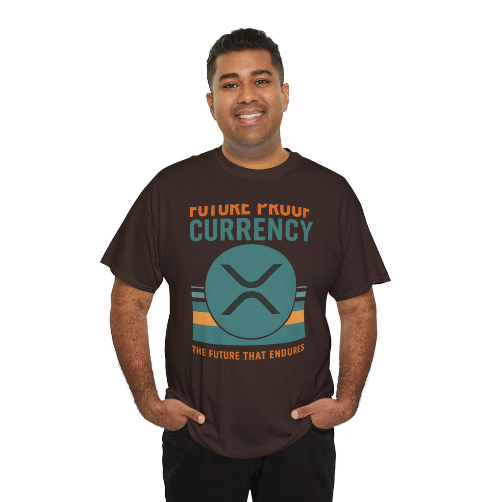 RIPPLE XRP 'Future Proof Currency' Graphic Tee — Crypto Retro Logo Shirt