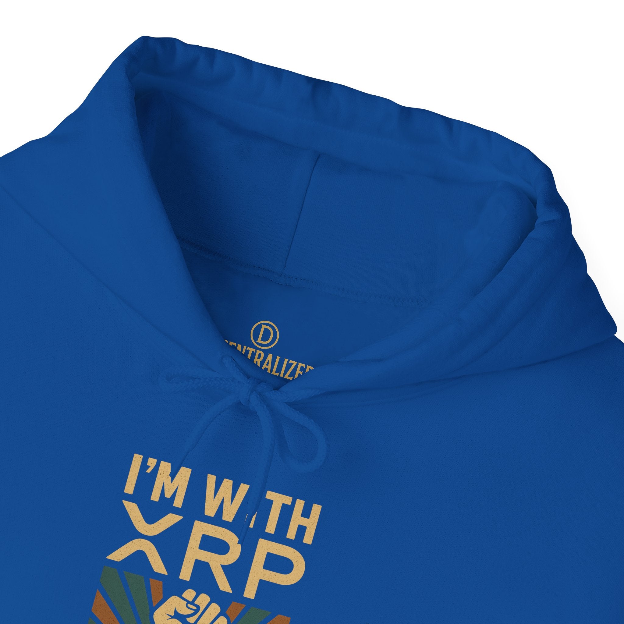 Hoodie — "I'm With XRP" Retro Crypto Graphic Hoodie