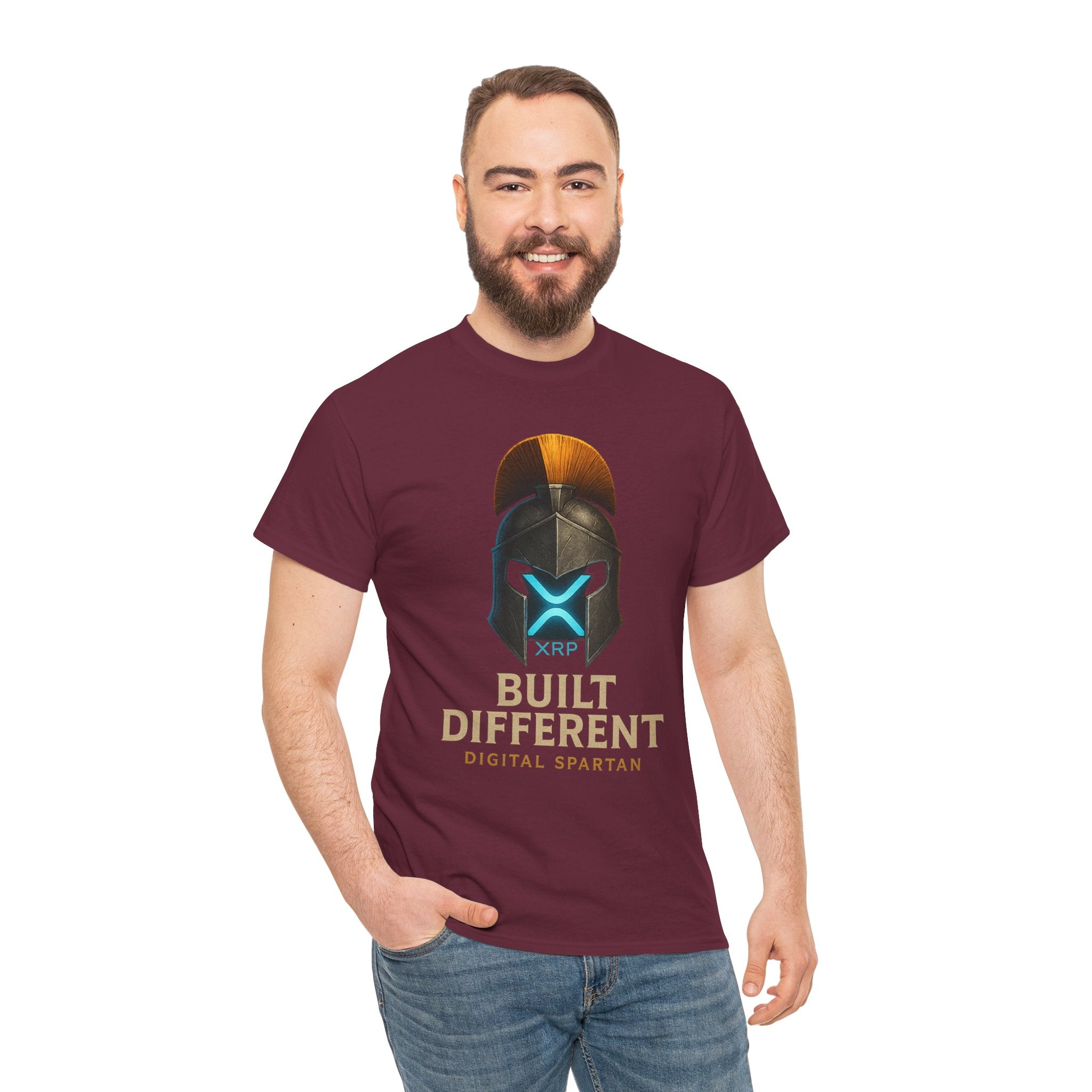 Built Different Spartan Tee — Digital Spartan XRP Crypto T-Shirt