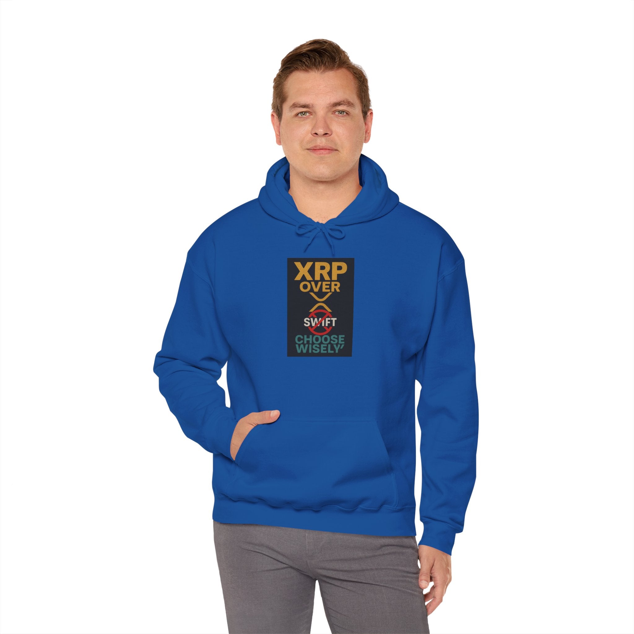 XRP Over Swift Hoodie - "Choose Wisely" Crypto Advocacy Sweatshirt