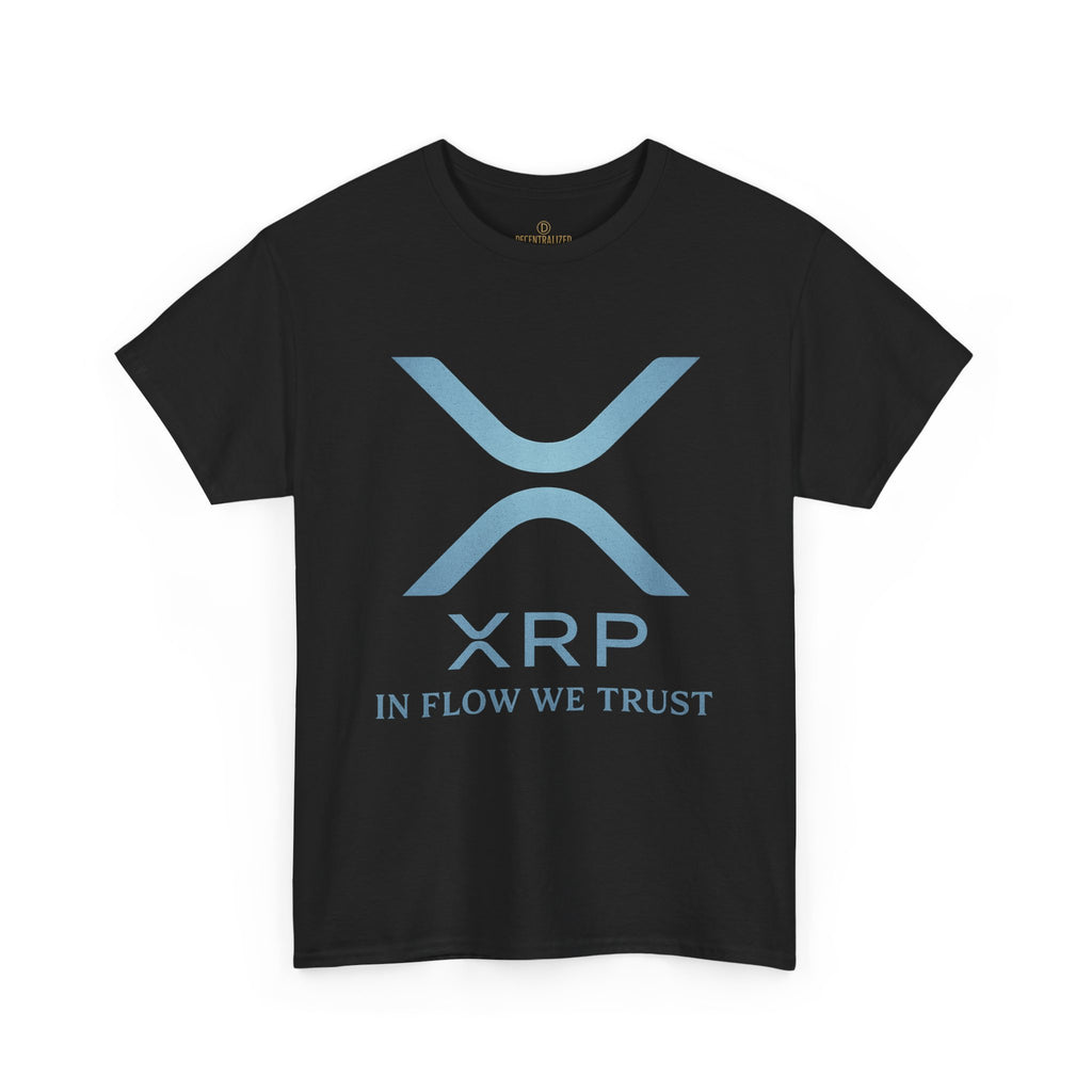 XRP Crypto Tee — "In Flow We Trust" Ripple Logo T-Shirt