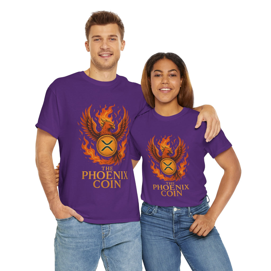 Phoenix Coin T‑Shirt — Fiery Phoenix Crypto Logo Tee